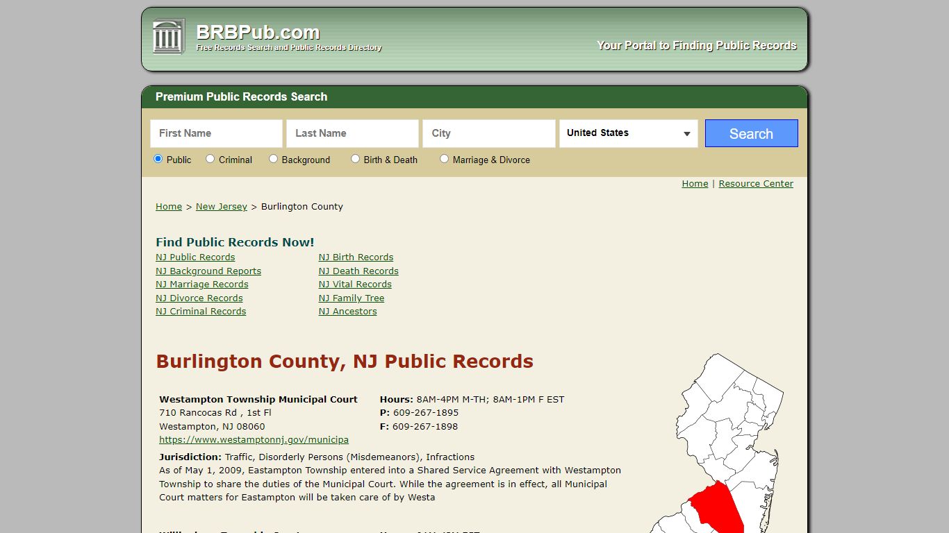 Burlington County Public Records | Search New Jersey ...